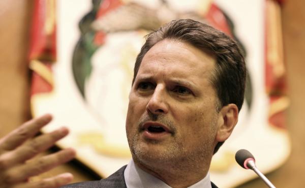 Pierre Krahenbuhl, Commissioner-General of the United Nations Relief and Works Agency for Palestine Refugees (UNRWA), speaks at a press conference in Amman, Jordan, on Thursday. On Friday, the U.S. announced it would cease funding of the aid organization. Pierre Krahenbuhl, Commissioner-General of the United Nations Relief and Works Agency for Palestine Refugees (UNRWA), speaks at a press conference in Amman, Jordan, on Thursday. On Friday, the U.S. announced it would cease funding of the aid organization.