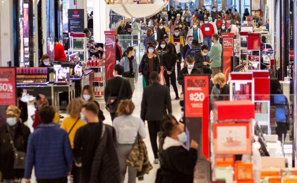 People shop at Macy's in New York on Black Friday, Nov. 27. People shop at Macy's in New York on Black Friday, Nov. 27.