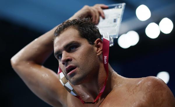 Swimmer Michael Andrew of Team USA made headlines earlier this month when he confirmed to a reporter that he has not been vaccinated. Swimmer Michael Andrew of Team USA made headlines earlier this month when he confirmed to a reporter that he has not been vaccinated.