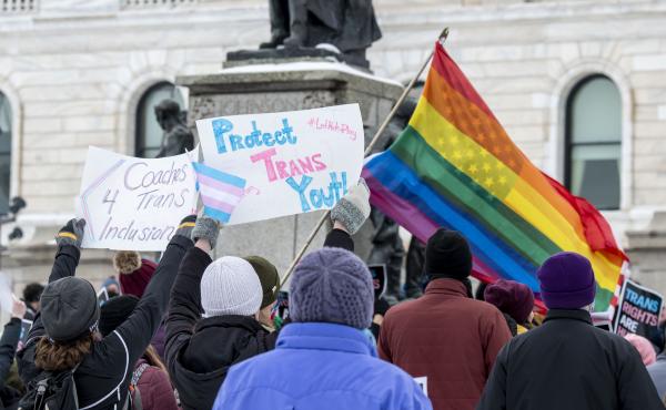 Because attacks against transgender kids are increasing across the country, Minneasotans hold a rally at the capitol to support trans kids. Because attacks against transgender kids are increasing across the country, Minneasotans hold a rally at the capitol to support trans kids.