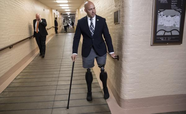 Rep. Brian Mast, R-Fla., and other members of Congress are appealing a decision by the Department of Veterans Affairs to evict them from office spaces at VA hospitals. Rep. Brian Mast, R-Fla., and other members of Congress are appealing a decision by the Department of Veterans Affairs to evict them from office spaces at VA hospitals.