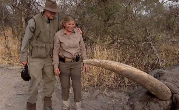 A screen grab from footage of the National Rifle Association's Wayne LaPierre and his wife, Susan. It was originally intended for a TV series sponsored by the gun rights group that never aired. Warning: Video below contains graphic content. A screen grab from footage of the National Rifle Association's Wayne LaPierre and his wife, Susan. It was originally intended for a TV series sponsored by the gun rights group that never aired. Warning: Video below contains graphic content.