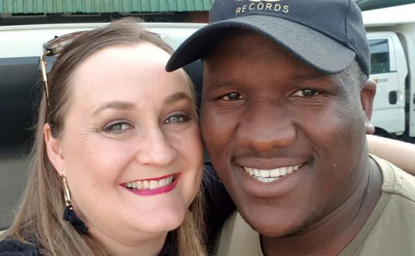 Kim Davey (left), a passenger in Menzi Mngoma's Uber, made a video of his in-car opera singing that went viral. Kim Davey (left), a passenger in Menzi Mngoma's Uber, made a video of his in-car opera singing that went viral.