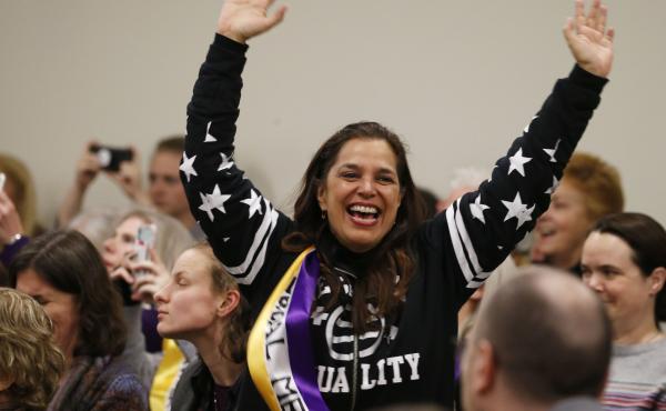 Both houses of Virginia's legislature voted to ratify the Equal Rights Amendment, but the ERA's future is uncertain: Its original deadline elapsed decades ago. Here, an ERA supporter reacts to a Virginia Senate committee's vote to advance the ERA amendmen Both houses of Virginia's legislature voted to ratify the Equal Rights Amendment, but the ERA's future is uncertain: Its original deadline elapsed decades ago. Here, an ERA supporter reacts to a Virginia Senate committee's vote to advance the ERA amendmen