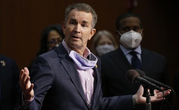 Virginia Gov. Ralph Northam speaks during a news conference in Richmond, Va. on June 4. Virginia has rolled out a smartphone app to automatically notify people if they might have been exposed to the coronavirus. Virginia Gov. Ralph Northam speaks during a news conference in Richmond, Va. on June 4. Virginia has rolled out a smartphone app to automatically notify people if they might have been exposed to the coronavirus.