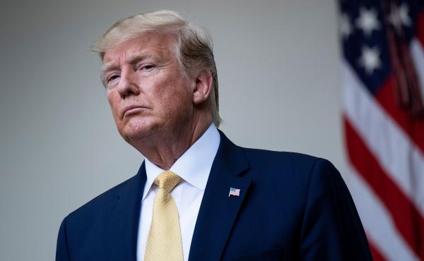 President Trump pauses after delivering remarks on citizenship and the census in the Rose Garden at the White House on Thursday. President Trump pauses after delivering remarks on citizenship and the census in the Rose Garden at the White House on Thursday.