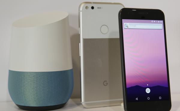 Walmart customers will be able to place an order by simply saying it out loud, using either the voice-activated speaker Google Home (left) or the Google Assistant app. Walmart customers will be able to place an order by simply saying it out loud, using either the voice-activated speaker Google Home (left) or the Google Assistant app.