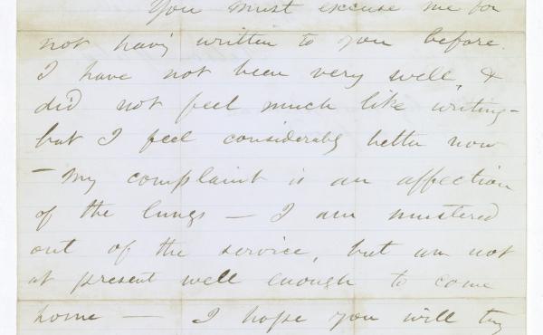 Walt Whitman's letter on behalf of a soldier dated Jan. 21, 1865 was recently discovered. Walt Whitman's letter on behalf of a soldier dated Jan. 21, 1865 was recently discovered.