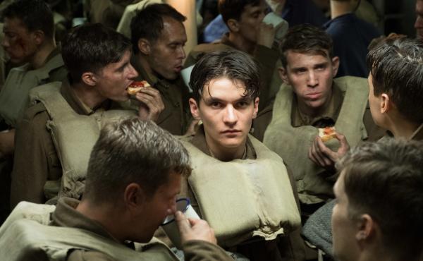 Tommy (Fionn Whitehead), a British soldier desperate to escape the beaches of Dunkirk, is safe — for now. Tommy (Fionn Whitehead), a British soldier desperate to escape the beaches of Dunkirk, is safe — for now.