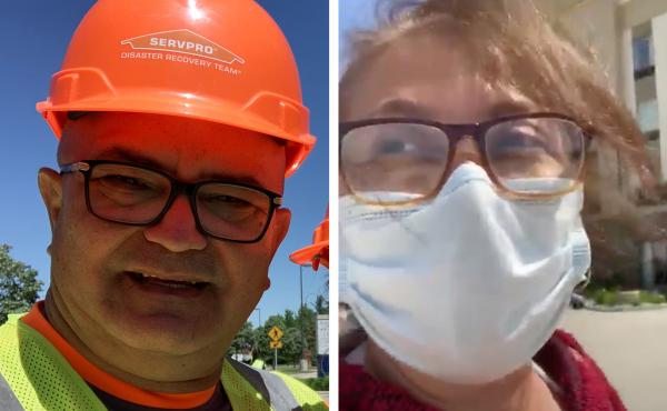 Armando Negron and Bellaliz Gonzalez were recovery workers in Midland, Mich., after two dam collapses flooded the area. Armando Negron and Bellaliz Gonzalez were recovery workers in Midland, Mich., after two dam collapses flooded the area.