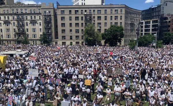 On June 14, an estimated 15,000 people gathered in Brooklyn to rally for Black trans lives in the Brooklyn Liberation march. On June 14, an estimated 15,000 people gathered in Brooklyn to rally for Black trans lives in the Brooklyn Liberation march.