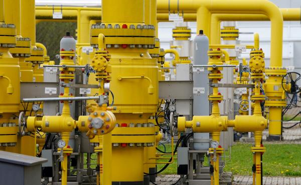 Pipes are seen at the gas transmission point in Rembelszczyzna near Warsaw, Poland, on Wednesday. Pipes are seen at the gas transmission point in Rembelszczyzna near Warsaw, Poland, on Wednesday.