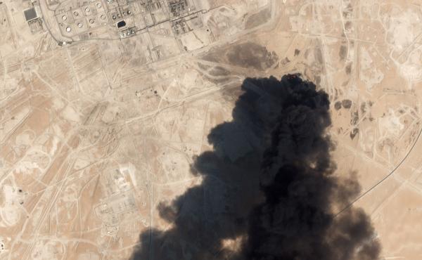 A photograph taken by the commercial satellite company Planet shows the Abqaiq facility shortly after an attack on Sept. 14. A photograph taken by the commercial satellite company Planet shows the Abqaiq facility shortly after an attack on Sept. 14.