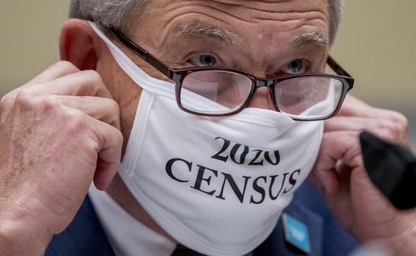 Census Bureau Director Steven Dillingham, wearing a face covering printed with the words "2020 Census," testified before the House oversight committee Wednesday that the bureau plans to finish counting "as soon as possible" despite career officials previo Census Bureau Director Steven Dillingham, wearing a face covering printed with the words "2020 Census," testified before the House oversight committee Wednesday that the bureau plans to finish counting "as soon as possible" despite career officials previo