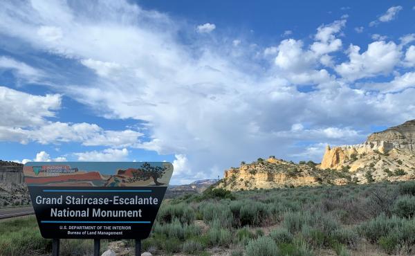 Located between Capitol Reef and Bryce Canyon and Zion national parks, the Grand Staircase-Escalante National Monument has become a big tourist draw since its designation in 1996. Located between Capitol Reef and Bryce Canyon and Zion national parks, the Grand Staircase-Escalante National Monument has become a big tourist draw since its designation in 1996.
