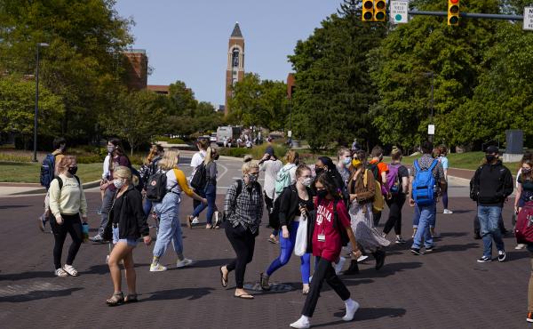 As students return to college campuses, the surrounding communities are seeing an increase in coronavirus infections. As students return to college campuses, the surrounding communities are seeing an increase in coronavirus infections.