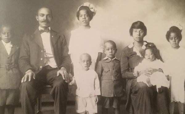 Left to right: George Fermon (standing), Benjamin F. Fermon (seated, author's grandfather; father of children pictured), Jessie Fermon (standing, back row), Benjamin "Bizzy" Fermon (front row, white romper), Harold Fermon, (grey knee-britches suit), Jessi Left to right: George Fermon (standing), Benjamin F. Fermon (seated, author's grandfather; father of children pictured), Jessie Fermon (standing, back row), Benjamin "Bizzy" Fermon (front row, white romper), Harold Fermon, (grey knee-britches suit), Jessi