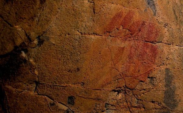 Picture shows what scientists say are Neanderthal cave-paintings inside the Andalusian cave of Ardales, on March 1, 2018. The cave-paintings, found in three caves in Spain, were created between 43,000 and 65,000 years ago, at least 20,000 years before mod Picture shows what scientists say are Neanderthal cave-paintings inside the Andalusian cave of Ardales, on March 1, 2018. The cave-paintings, found in three caves in Spain, were created between 43,000 and 65,000 years ago, at least 20,000 years before mod