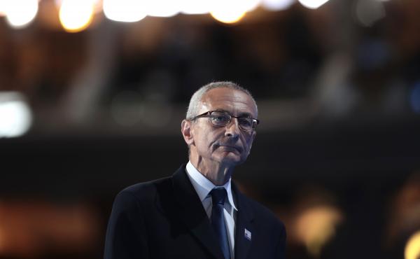 John Podesta walks off stage after delivering a speech on the first day of the Democratic National Convention July 25 in Philadelphia. John Podesta walks off stage after delivering a speech on the first day of the Democratic National Convention July 25 in Philadelphia.
