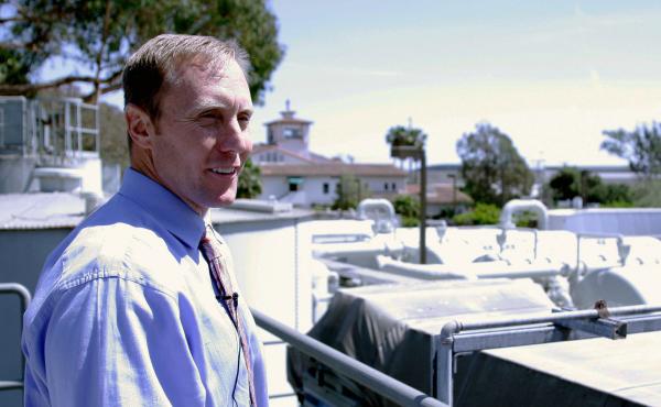 Joshua Haggmark, Santa Barbara's water resources manager, is in charge of getting the city's desalination plant back online. Joshua Haggmark, Santa Barbara's water resources manager, is in charge of getting the city's desalination plant back online.
