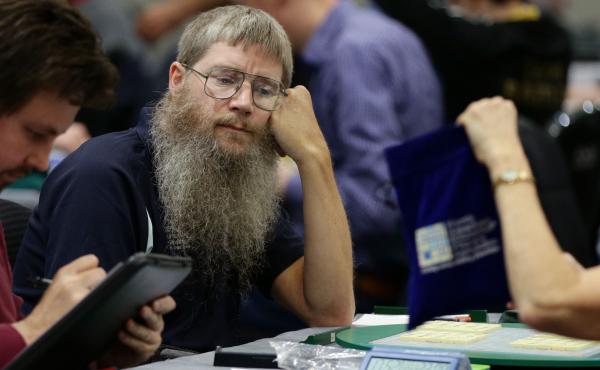 Nigel Richards, seen here at a Scrabble tournament last winter, won the French-language Scrabble championships Monday. He began studying the French Scrabble dictionary in May. Nigel Richards, seen here at a Scrabble tournament last winter, won the French-language Scrabble championships Monday. He began studying the French Scrabble dictionary in May.