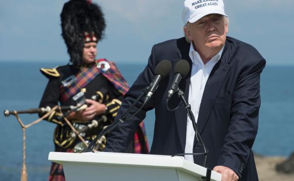 Donald Trump delivers a speech as he officially opens his Trump Turnberry hotel and golf resort in Scotland on Friday. Donald Trump hailed Britain's vote to leave the EU as "fantastic" shortly after arriving in Scotland. Donald Trump delivers a speech as he officially opens his Trump Turnberry hotel and golf resort in Scotland on Friday. Donald Trump hailed Britain's vote to leave the EU as "fantastic" shortly after arriving in Scotland.