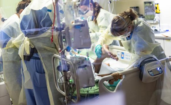 Hospitals in Idaho, like St. Luke's Boise Medical Center in Boise, remain full after the summer delta surge pushed many to their limits. Hospitals in Idaho, like St. Luke's Boise Medical Center in Boise, remain full after the summer delta surge pushed many to their limits.