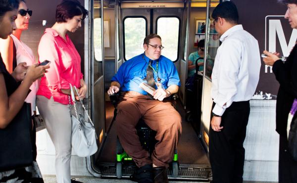 Jason Olsen, a 39-year-old policy adviser for the Department of Labor, uses the Washington, D.C., Metro to commute to work three times a week. On the other days of the week, Olsen telecommutes from home to avoid the challenge of taking the Metro. Jason Olsen, a 39-year-old policy adviser for the Department of Labor, uses the Washington, D.C., Metro to commute to work three times a week. On the other days of the week, Olsen telecommutes from home to avoid the challenge of taking the Metro.