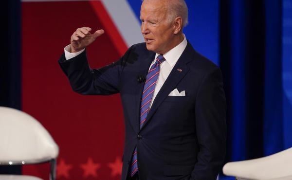 President Biden participates in a CNN town hall at the Baltimore Center Stage Pearlstone Theater, on Oct. 21. When asked whether the U.S. would protect Taiwan if China attacked, he said the U.S. has a "commitment" to do so. President Biden participates in a CNN town hall at the Baltimore Center Stage Pearlstone Theater, on Oct. 21. When asked whether the U.S. would protect Taiwan if China attacked, he said the U.S. has a "commitment" to do so.