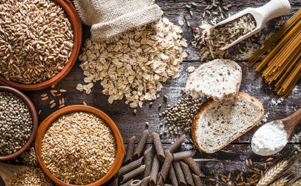 Slow carbs like whole-grain breads and pastas, oats and brown rice are rich in fiber and take more time to digest, so they don't lead to the same quick rise in blood sugar that refined carbs can cause. Slow carbs like whole-grain breads and pastas, oats and brown rice are rich in fiber and take more time to digest, so they don't lead to the same quick rise in blood sugar that refined carbs can cause.