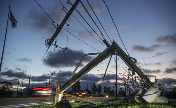 Downed power lines and other damage from Hurricane Zeta are seen in Chalmette, La., on Thursday. Seven hurricanes have hit the Gulf Coast in 2020, bringing extensive destruction to the area. Downed power lines and other damage from Hurricane Zeta are seen in Chalmette, La., on Thursday. Seven hurricanes have hit the Gulf Coast in 2020, bringing extensive destruction to the area.