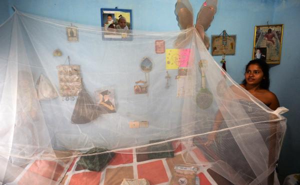 Eight months pregnant, Mara Torres stands next to a mosquito net placed over her bed in Cali, Colombia. Health officials in Cali have delivered mosquito nets to pregnant women to help protect them from the bites of mosquitoes that can transmit dengue, chi Eight months pregnant, Mara Torres stands next to a mosquito net placed over her bed in Cali, Colombia. Health officials in Cali have delivered mosquito nets to pregnant women to help protect them from the bites of mosquitoes that can transmit dengue, chi