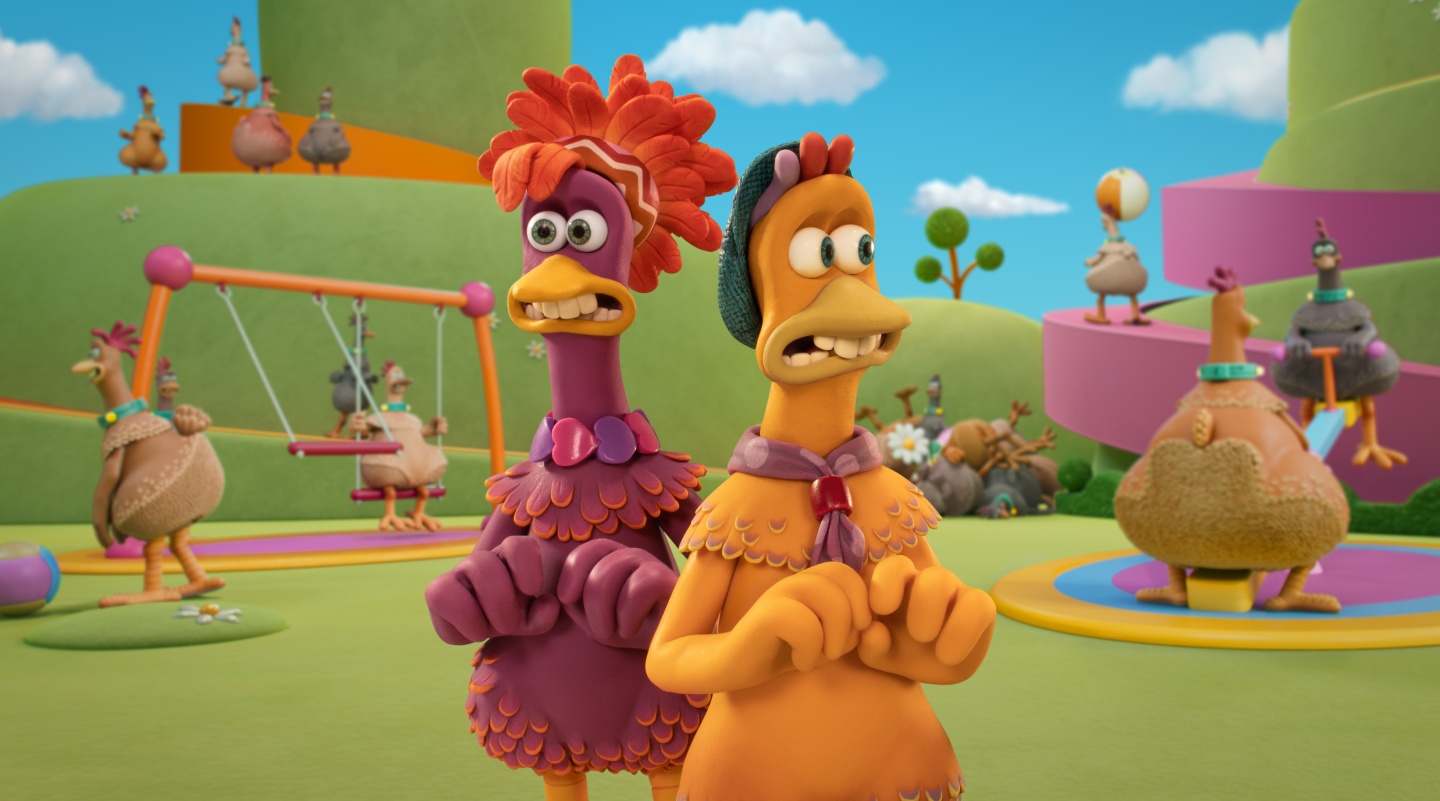 In Chicken Run: Dawn of the Nugget, the chicken factory is like a creepy Disneyland for chickens.